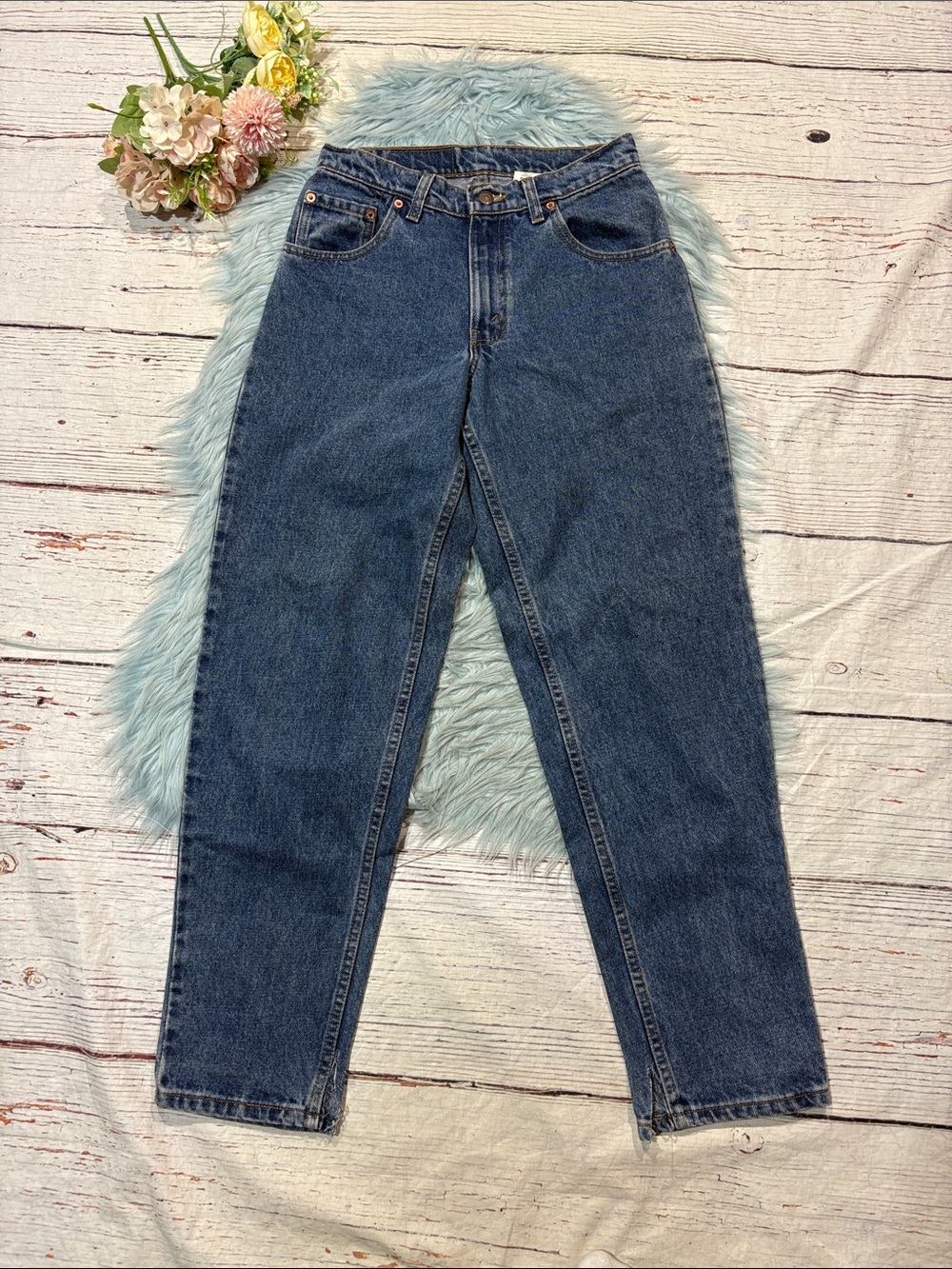 Levi's Vintage 560 Tapered Leg Loose Fit High Rise Straight Leg Jeans